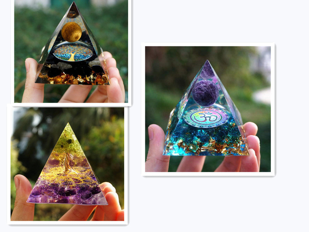 Tiger Eye Orgonite Energy Pyramid