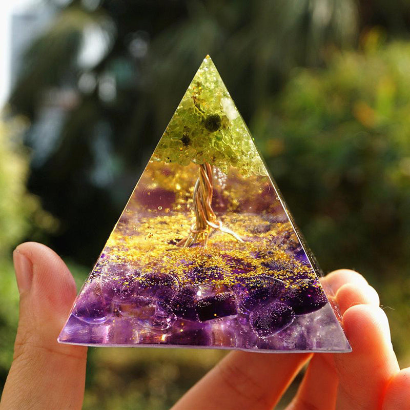 Tiger Eye Orgonite Energy Pyramid