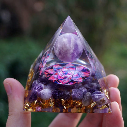 Tiger Eye Orgonite Energy Pyramid