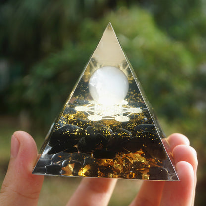 Tiger Eye Orgonite Energy Pyramid