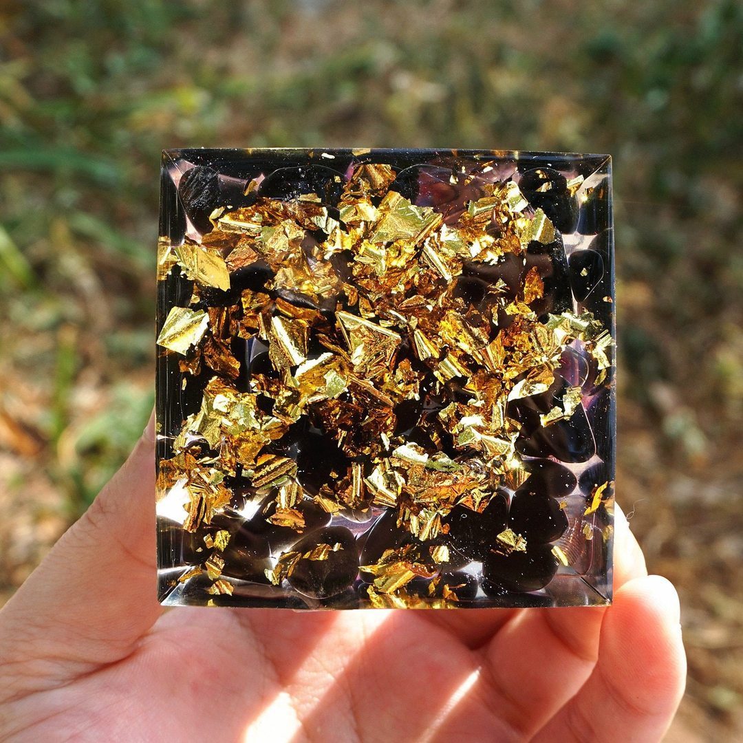 Tiger Eye Orgonite Energy Pyramid