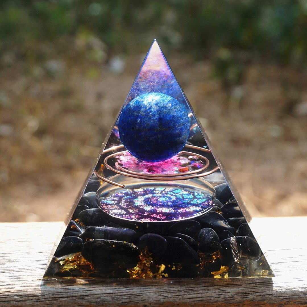 Tiger Eye Orgonite Energy Pyramid