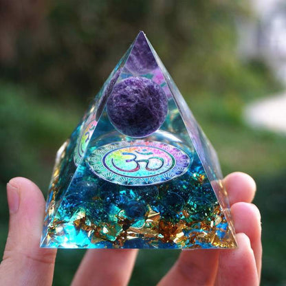 Tiger Eye Orgonite Energy Pyramid