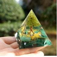 Tiger Eye Orgonite Energy Pyramid